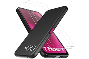 GIOPUEY Hülle für Telekom T Phone 3, [mit 2 Stück Glas Schutzfolie] Ultra Dünn TPU T Phone 3 Hülle Case Stoßfest - Schwarz
