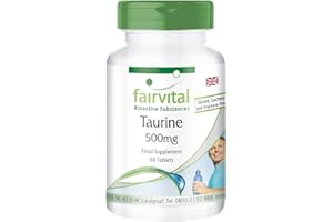Fairvital | Taurine 500mg - Vegan - HIGH Dosage - 60 Tablets