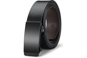 Oyifan Black Belt Men, Genuine Leather Dress Designer Belts for men, Fashion Slide Ratchet Click Casual Mens Belt for Jeans