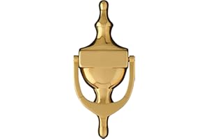 UAP 6" Victorian Urn Door Knocker for Front Door - Traditional Door Knocker with Spy Hole Option & Through-Bolt Fixings - Classic Elegant Entryway Hardware (PVD Gold - Zamak)