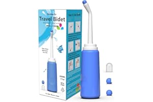 Portable Bidet Sprayer, Gsogcax 500ml/17oz Women Bidet Bottle Postpartum Perineal Care Travel Bidet Bottle for Baby with 2 Nozzles and Portable Bag - BPA Free