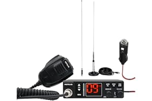 Retevis MB63A Radio CB avec Antenne, AM/FM CB Portable, Filtre Antiparasite NB/ANL, 12 V/24 V, Circuit de Refroidissement, Sonorisation, Radio Amateur pour Camions