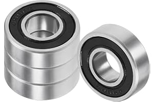 Kozelo 4Pcs Rodamiento de Bolas de Ranura Profunda 698-2RS - [8x19x6mm] Rodamiento de Doble Sellado para Equipos Industriales, Motores, Máquinas, Acero Cromado