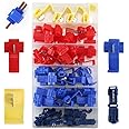 HO2NLE 65pcs Scotch Lock Connectors Scotch Locks Quick Splice Connector Terminals T-Tap Car Electrical Connectors Branch Crimp Connectors Set for Motorcycle Automotive 3 Size Red Blue Yellow
