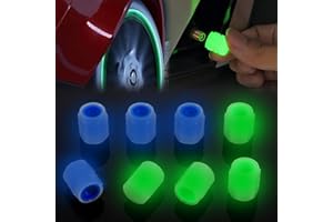 Nayyana 8 Pièces Bouchons de Valve de Pneu Bouchons d'air de Pneu Lumineux Bouchons de Pneu de Voiture Accessoires pour Voiture Camion Moto Vélo Bouchons de Valve de Pneu Lumineux