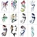 Produktbild WYUEN 12 STÜCKE Octopus Meerjungfrau Temporäre Tattoo Aufkleber für Frauen Männer Mode Body Art Erwachsene Wasserdichte Hand Gefälschte Tatoo 9,8X6 cm W12-09