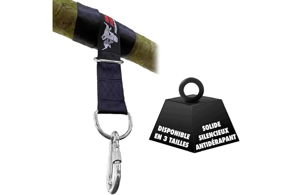 Bull Doza Fight Wear Sangle de Suspension pour Sac de Frappe - Silencieuse, résistante, antidérapante - Disponible en 3 Longueurs