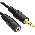 TA Technology Ahead Male to Female Stereo Audio Cable, Aux Extension Cable with Gold Plated Connectors for PC sound card, portable CD player, MP3 player, or any mini-stereo audio device (1.5Mtr)