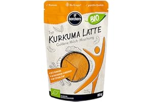 ‎BORCHERS borchers Kurkuma Latte - Goldene Milch-Mischung | 80g | Bio- Qualität | von Natur aus vegan | DE-ÖKO-006