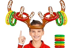 COSORO Aufblasbares Ringwurfspiel,Ringwurfspiel Kinder Outdoor Ostern Indoor Spiele,Wurfspiel mit Wurfringe Familie Spiele Gartenspiele Party Requisiten Gastgeschenke für Kinder Sommerparty