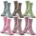 Produktbild Damen Winter Warme Socken, Premium Qualität 6 Pack Dicke Baumwolle Stricksocke Damen Bunte Farben Baumwollsocken Einheitsgröße Atmungsaktiv Warm Weich