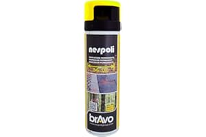 NESPOLI Peinture aérosol traceur de chantier jaune fluorescent 500 ml