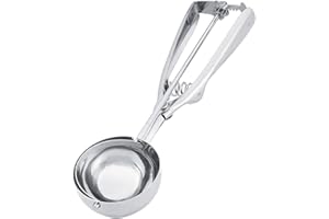 Jenngaoo Paletta per Gelato Premium, Paletta per Gelato in Acciaio Inossidabile, Porzionatore per Gelato per Palle di Gelato Perfette con Impugnatura Ergonomica Arrotondata per Yogurt, Gelati(6CM)