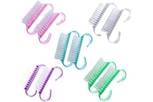 DDKY 10 Piezas Cepillo de uñas, Cepillo de uñas, Cepillo con Mango de plástico Herramienta de Limpieza para el Arte de uñas, Cepillo de Limpieza de Manos, Limpieza y Lavado Diario