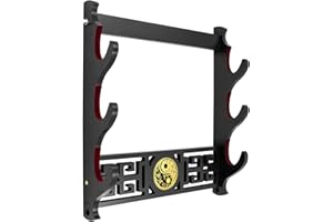 Ekkhysis TaichiSword Wandhalterung, Samt, gepolsterter Haken, Katana-Halter, Display-Aufhänger für Lichtschwert, Cosplay-Klinge, Tanjirou Demon Slayer Waffenständer (3-stöckig)