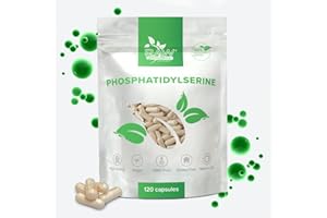 ‎RAW POWDERS Phosphatidylserine 100 mg, 120 Kapseln – Unterstützung für kognitive Funktion & Gedächtnis – Reine Zutaten, GMO- & Glutenfrei, fördert mentale Leistungsfähigkeit & Stressabbau – von Raw Powders