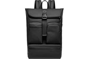 GYakeog Zaino Porta PC 15.6 Pollici Zaino Uomo Lavoro Zaino Antifurto Zaino da Viaggio per Università Escursionismo Campeggio Scuola-Nero