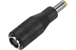 M METERXITY Adaptador de Conectores DC, Hembra DC 8mm a Macho DC 5.5mm x 2.5mm, Conector de Barril de Cobre para Estación de Energía Portátil/Generadores Solares, Portátiles [Negro]