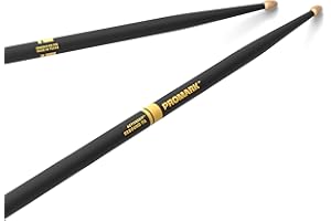 PRO MARK ProMark Bacchette Batteria - Rebound 7A Drum Sticks - ActiveGrip - Diventa più aderente con il sudore delle mani - Finitura Active Grip, Punta di ghianda, Legno di hickory - 1 Coppia