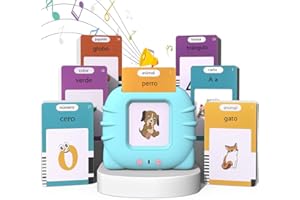 Felly Flash Karty Głośniki Hiszpański, Zabawki dla dzieci 1 2 3 4 5 6 lat, Gry Edukacyjne Montessori, Zabawki edukacyjne 255 Liście 510 Słów, Prezent na urodziny Dziecko Boże Narodzenie