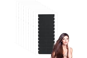 JOSOJOOU 120 Stück Perücken Tape Kleber Extensions Invisible Tapes Klebestreifen Extensions Unsichtbar Wasserfest Doppelseitig Selbstklebendes Ersatzband Für Echthaarverlängerungen (Schwarz)