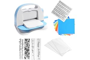 Kokorosa Mini Stanz und Prägemaschine, Stanzmaschine zum Basteln, Stanzmaschine mit komplettem Werkzeug – für Kartenherstellung, Scrapbooking, Basteln, 70mm