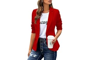 Cicy Bell Damen Casual Langarm Blazer Revers Büro Arbeit Blazer Jacke