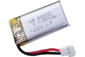 Kadagg Batterie au Lithium 3,7 V 500 mAh 802035 pour Drones à Fort grossissement Batterie pour Accessoire de modèle d'avion Batterie au Lithium