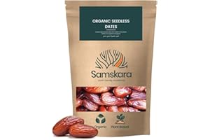 Samskara Dátiles Sin Hueso Ecológicos BIO – Organic Dates Naturales | Dátiles Sin Azúcar Añadida | Snack Energético | Endulzante Repostería (2 kg)