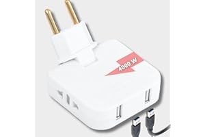 APUKESE Złodziej płaskie gniazdko wtykowe - wielopoziomowe gniazdko wtykowe 2 USB + 2 gniazda - płaskie gniazdko bardzo płaskie - włamywacz włamywacz gniazdko wtykowe - gniazdko ścienne - wiele gniazd