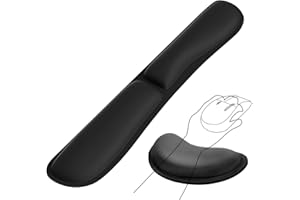HSLXBY Supporto Per Poggiapolsi, Poggiapolsi Tastiera, Poggiapolsi Gaming, Poggiapolsi in Memory Foam, Tappetino per Mouse e Tastiera Poggiapolsi, Perfetto per viaggi d'affari, lavoro e divertimento