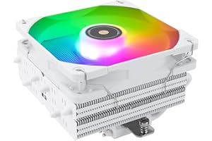 Thermalright SI-100 White ARGB CPU enfriador de aire, 6 tubos de calor, TL-E12W-S PWM Quiet Fan CPU Cooler con rodamientos S-FDB V2.0, para AMD AM4 AM5/Intel 1150/1151/1200/1700/2011 PC Cooler