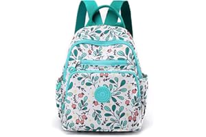 YANAIER Klein Rucksack Damen Wasserdicht Cityrucksack Daypacks Kleiner Rucksackhandtaschen Mädchen Schultaschen für Reise Freizeit Einkauf (Rosa Knospen)
