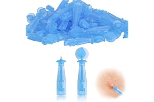 SWTYExt 150 sztuk narzędzi do wyciskania pryszczy i wągr, ABS, niebieskie narzędzie do usuwania wągrów, zestaw do usuwania wad twarzy, do salonu piękności w domu