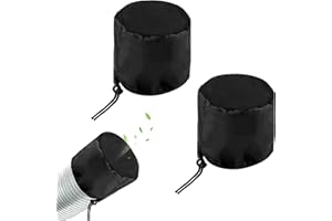 ‎DULUOK Duluok 2 Stück Zelt Belüftung Abdeckung Growzelt Belüftung Abdeckung Mesh Sieb Wachsen Zelt Zubehör mit Gummibandzubehör (15 cm/ 5.9Zoll) Growzelte Lüftungsabdeckung für Indoor-Gewächshaus Schwarz