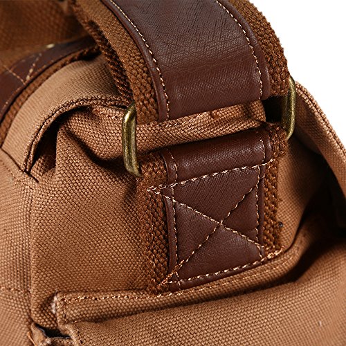 Sac    bandouli  re appareil photo  Beaspire Sacoche bandouli  re de toile pour voyage vid  o cam  ra Num  riques R  flex housse sacoche anti-choc Imperm  able Randonn  e pour Canon  Nikon  Sony  Pentax  Fujifilm  Panasonic  Leica etc  Marron 
