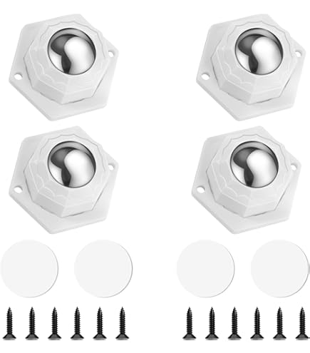 AERZETIX: 4x Ruedas Ruleta Para Muebles Fijado A Platino 40mm W24mm H44mm 25kg Placa De Montaje 24x58mm C42659