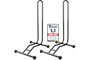 SYLZY 2 x WELLGRO® Fahrradständer - Stahl, sicherer Stand - Farbe schwarz