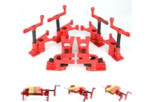 NOLOGO Wood Carpenters Clamps Set de colliers de serrage, 4 Set 3/4 '' Quick Release Heavy Base Heavy Duty Iron Wood Metal Clamp Set Workworking Workbench