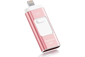 ROSPE Chiavetta USB 128GB per iPhone Certificata MFi – Memoria Esterna iPhone, Chiavetta Lightning USB per iPhone/iPad, Pen Drive 3 in 1 Compatibile con Android e PC, USB 3.0 per Backup Foto e Video