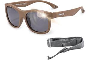 Maesy - Occhiali da sole per bambini Luca - 1-3 anni - Flessibili - Cinturino elastico regolabile - Protezione polarizzata UV400 - Bambini e bambine - Quadrato