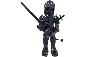BACH AND BOUJEE 3D Printed Skeleton Knight Skeleton Figure with Removable Accessories Skeleton Halloween Decor Fantasy Worlds Party Supplies Table Decor Birthday Present for Gamer
