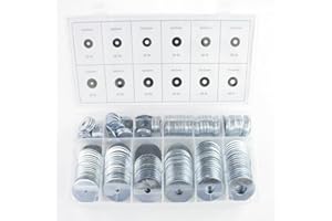 ALL4CAR 240 dlg sluitringen set verzinkt M2 M4 M6 M8 M10 M12 moerringen Assortiment in opbergdoos