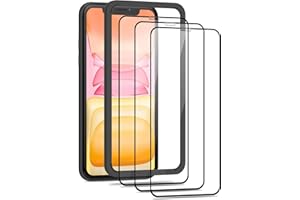 Beukei Panzer Schutz Glas für iPhone 11/ iPhone XR mit Installationsrahmen, 3 Stück Schutzfolie, HD Glas Displayschutz, 9H Härte, Anti- Kratzer,Blasenfrei