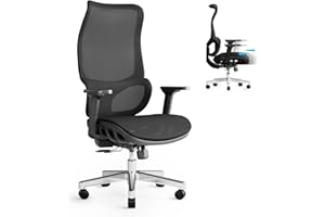‎JOYFLY JOYFLY Bürostuhl Ergonomisch, Office Chair mit Verstellbarer Sitz, Schreibtischstuhl mit Lendenwirbelstütze, Chefsessel Mesh-Computerstuhl,Erwachsene, 150kg,Drehstuhl(Schwarz)