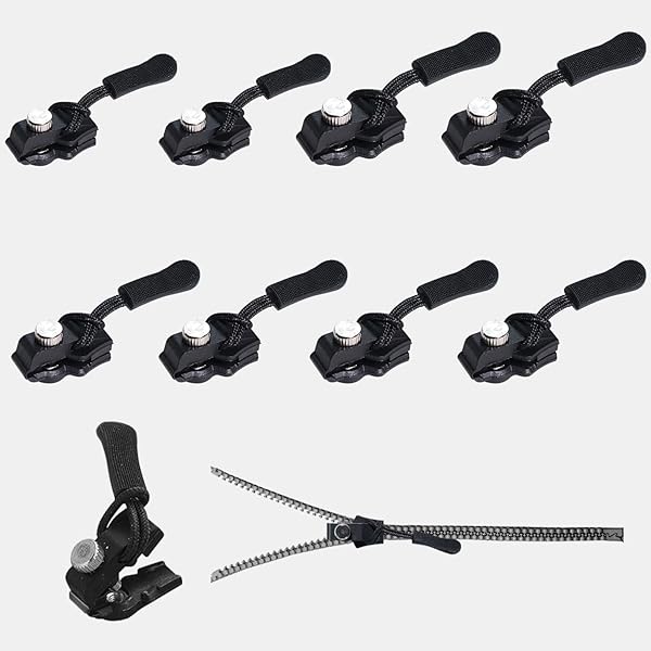 Kit Riparazione Cerniere 12 Pezzi - Cursori Di Ricambio Per Zip Di Giacca, Valigia E Cappotto - Foto 6