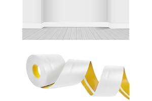 YushengTai Weichsockelleiste Selbstklebend,6M PVC Sockelleiste Selbstklebend 50 x 20 mm, Weichsockelleiste Flexibel für Küche und Bad Geeignet