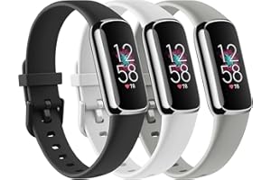 Vancle Confezione da 3 cinturini compatibili con Fitbit Luxe, in morbido silicone, regolabili, per Fitbit Luxe Tracker da uomo e da donna