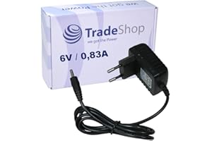 TRADE-SHOP Trade Shop Cargador 6 V/0,83 a 3,5 mm x 1,2 mm para vigilabebés Babyfon Philips Avent SCD600 SCD600/00 Baby de unidad, sustituye a Philips Oh de 1048 a0600800u2 de VDE, cp9172, cp9172/01