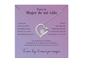 YiksunMY Regalo Mujer, Collar Mujer, Regalo Cumpleaños Mujer, Regalos Navidad Mujer, Regalos Originales para Mujer, Regalos San Valentin Mujer, Día de la Madre, Collar Plata Mujer